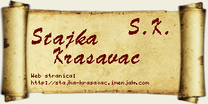 Stajka Krasavac vizit kartica